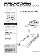 ProForm PERFORMANCE 600i Manual Del Usuario