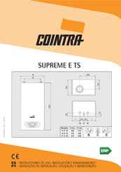 Cointra SUPREME E TS Instrucciones De Uso