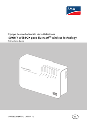 SMA SUNNY WEBBOX con Bluetooth Wireless Technology Instrucciones De Uso