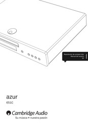 Cambridge Audio Azur 651C Manual Del Usuario