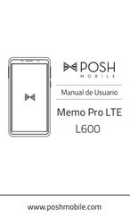 Posh Mobile Memo Pro LTE L600 Manual De Usuario