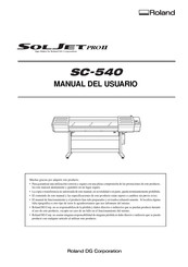 Roland SolJet PROII SC-540 Manual Del Usuario