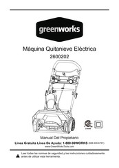 GreenWorks 2600202 Manual Del Propietário