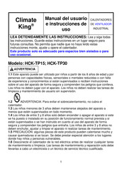 Climate King HCK-TP15 Manual Del Usuario E Instrucciones De Uso