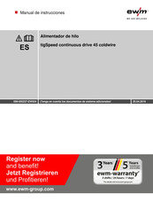 EWM tigSpeed continuous drive 45 coldwire Manual De Instrucciones