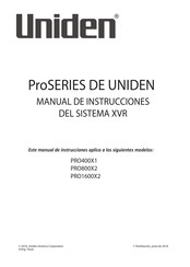 Uniden PRO1600X2 Manual De Instrucciones