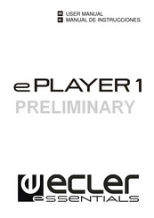 Ecler essentials ePlayer 1 Manual De Instrucciones