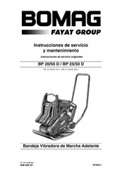 Bomag BP 25/50 D Instrucciones De Servicio Y Mantenimiento