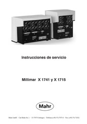 Mahr Millimar X 1715 Instrucciones De Servicio