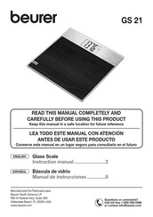 Beurer GS 21 Manual De Instrucciones