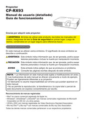 Hitachi CP-RX93 Manual De Usuario