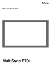 NEC MultiSync P701 Manual Del Usuario