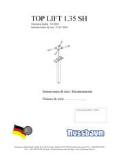 Nussbaum TOP LIFT 1.35 SH Instrucciones De Uso