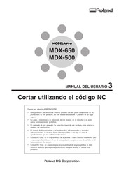 Roland MODELA Pro MDX-500 Manual Del Usuario