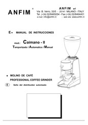 ANFIM Caimano - II Manual De Instrucciones