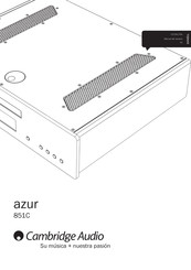 Cambridge Audio AZUR 851C Manual Del Usuario