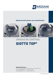 bardiani GIOTTO TOP Manual De Instrucciones, Uso Y Mantenimiento