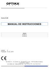 Optica B-380 Serie Manual De Instrucciones