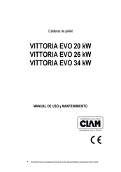 Clam VITTORIA EVO 26 kW Manual De Uso Y Mantenimiento