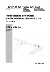 KERN MSA 80 Instrucciones De Servicio