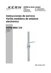 KERN MSE 210 Instrucciones De Servicio