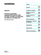 Siemens SIMATIC IFP1900 Instrucciones De Servicio