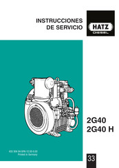 Hatz Diesel 2G40 Instrucciones De Servicio