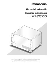 Panasonic WJ-SX650/G Manual De Instrucciones