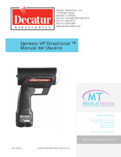 Decatur Electronics Genesis-VP Directional Manual Del Usuario