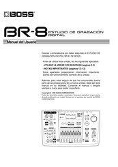 Boss BR-8 Manual Del Usuario