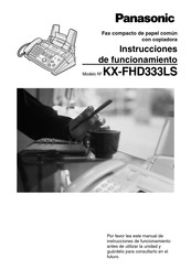 Panasonic KX-FHD333LS Instrucciones De Funcionamiento