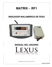 Lexus Electronic Weighing MATRIX - RF1 Manual Del Usuario