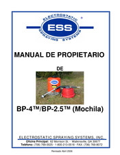 ESS Electrostatic Spraying Systems BP-4 Manual De Propietario