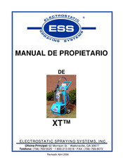 ESS Electrostatic Spraying Systems XT Manual De Propietario