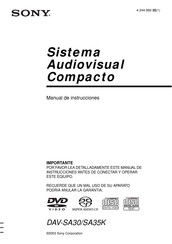 Sony DAV-SA35K Manual De Instrucciones