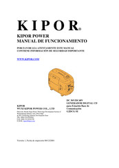 Kipor G2DCG-M Manual De Funcionamiento