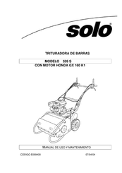 Solo 526 S Manual De Uso Y Mantenimiento