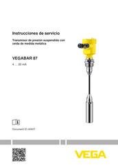 Vega VEGABAR 87 Instrucciones De Servicio