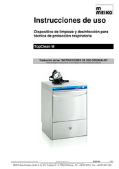 Meiko TopClean M Instrucciones De Uso