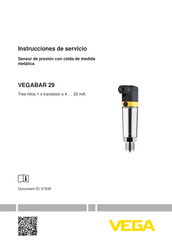 Vega VEGABAR 29 Instrucciones De Servicio