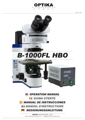 OPTIKA MICROSCOPES B-1000FL HBO Manual De Instrucciones