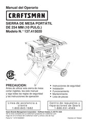 Craftsman 137.415020 Manual Del Operario