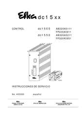 Efka dc1500 FP320A5951 Instrucciones De Servicio