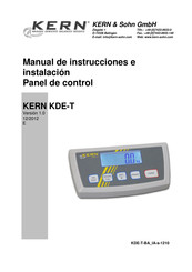 KERN KDE-TH Serie Manual De Instrucciones E Instalación