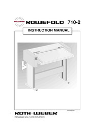 Rowe ROTH+WEBER ROWEFOLD 710-2 Manual De Instrucciones