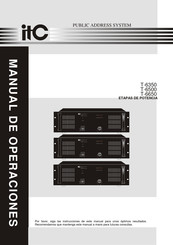 ITC T-6500 Manual De Operaciones