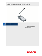 Bosch Security Systems Plena PLE-2CS Manual De Uso E Instalación