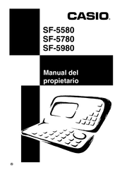 Casio SF-5580 Manual Del Propietário