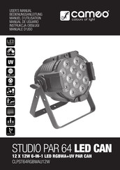 Cameo STUDIO PAR 64 LED CAN Manual De Usuario