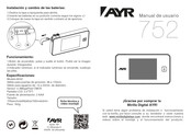 AYR 752 Manual De Usuario